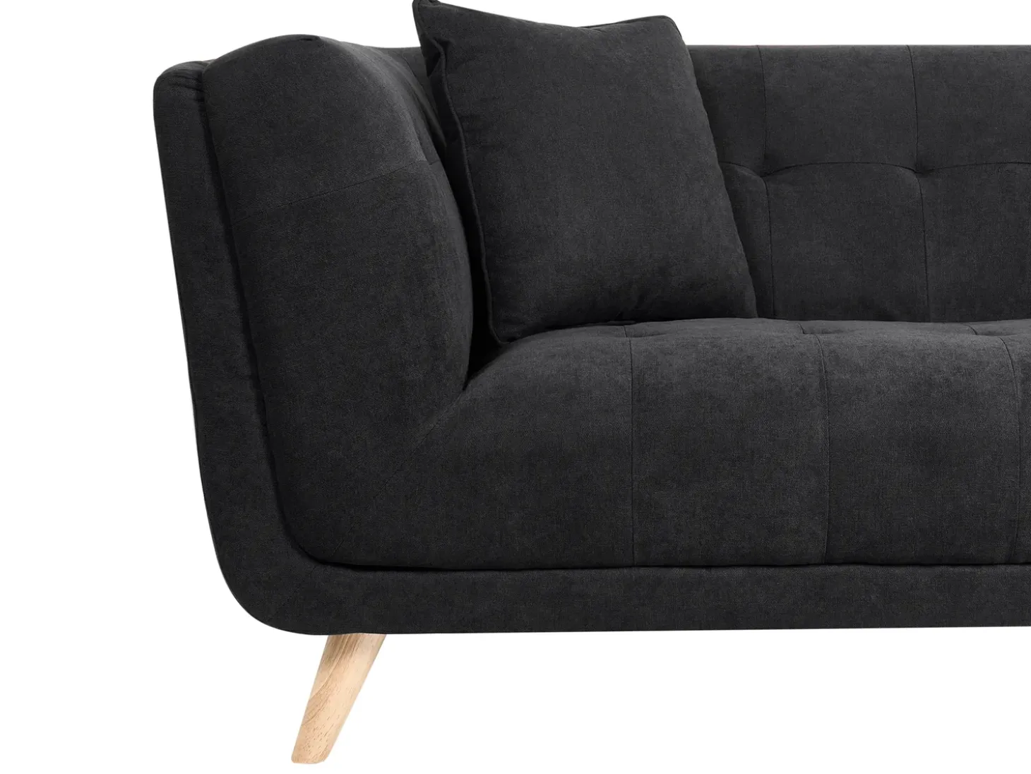 Outlet Sofa dla 2 osób HABO Czarny Sofy Tapicerowane|Sofy Dwuosobowe