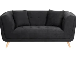 New Sofa dla 2 osób HABO Czarny Sofy Tapicerowane|Sofy Dwuosobowe