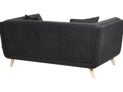 New Sofa dla 2 osób HABO Czarny Sofy Tapicerowane|Sofy Dwuosobowe