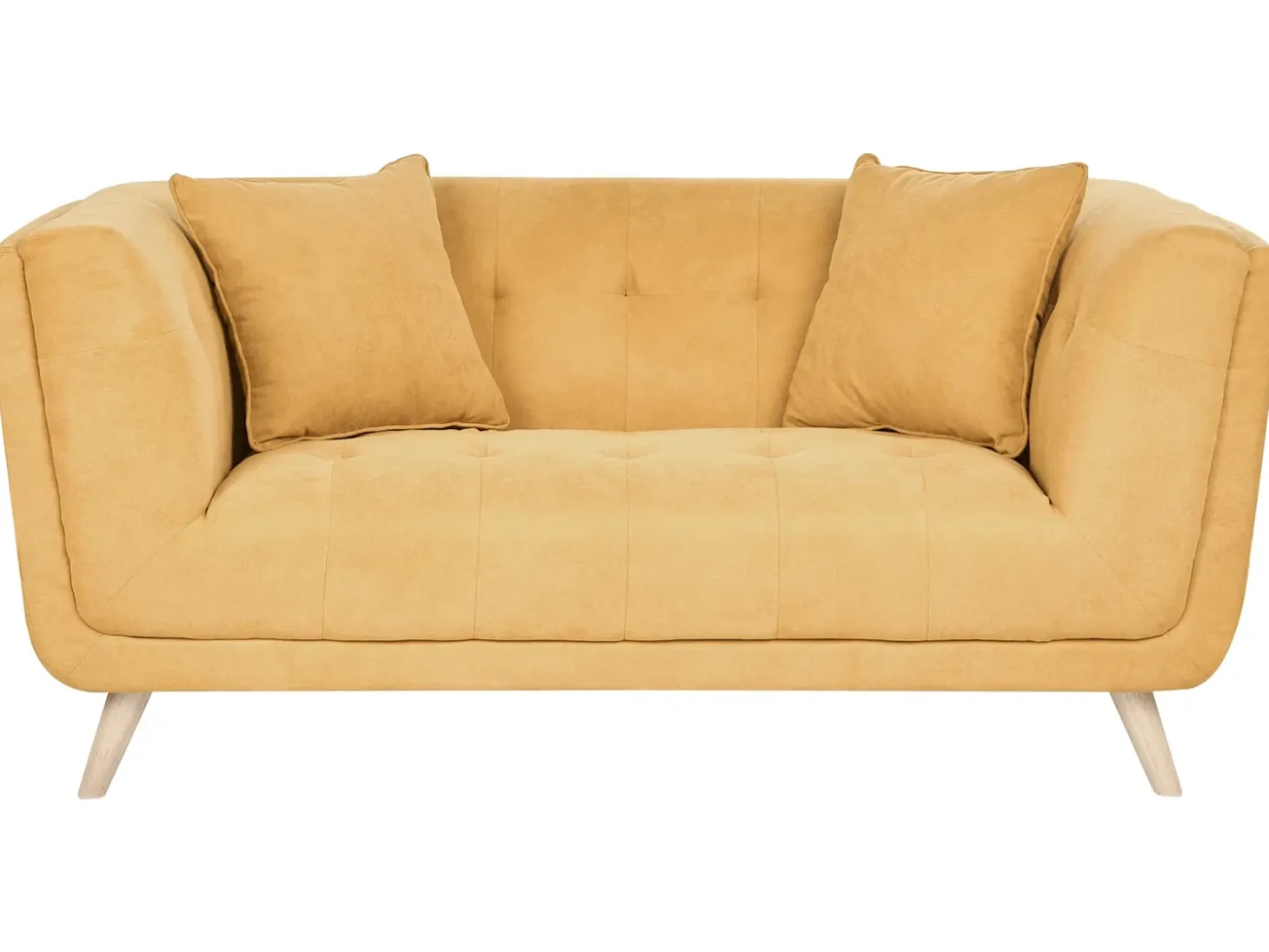 Hot Sofa dla 2 osób HABO Musztardowy Sofy Tapicerowane|Sofy Dwuosobowe