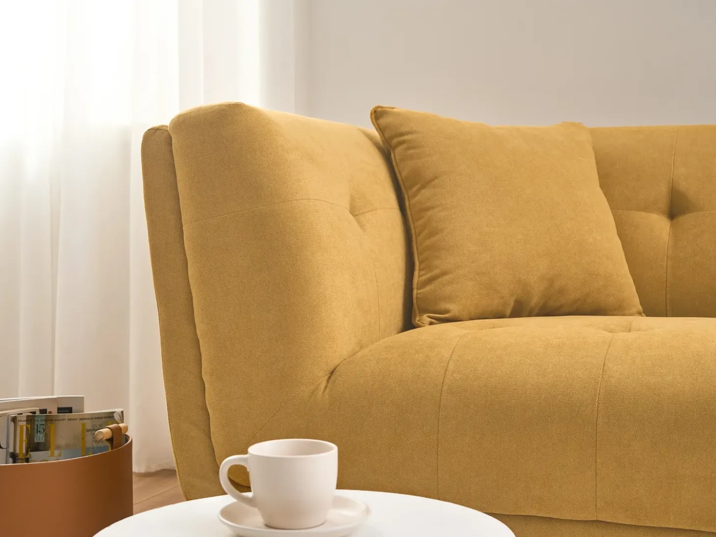 Hot Sofa dla 2 osób HABO Musztardowy Sofy Tapicerowane|Sofy Dwuosobowe