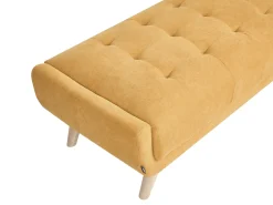 Sale Sofa dla 2 osób HABO Musztardowy z otomaną Sofy Tapicerowane|Sofy Dwuosobowe