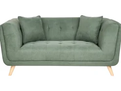 Discount Sofa dla 2 osób HABO Zielony Sofy Tapicerowane|Sofy Dwuosobowe