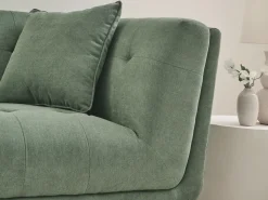 Sale Sofa dla 2 osób HABO Zielony z otomaną Sofy Tapicerowane|Sofy Dwuosobowe