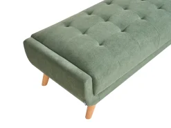 Sale Sofa dla 2 osób HABO Zielony z otomaną Sofy Tapicerowane|Sofy Dwuosobowe