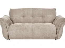 Discount Sofa dla 2 osób HALBA Beżowoszary Sofy Tapicerowane|Sofy Dwuosobowe
