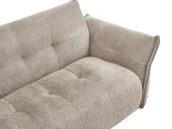 Discount Sofa dla 2 osób HALBA Beżowoszary Sofy Tapicerowane|Sofy Dwuosobowe