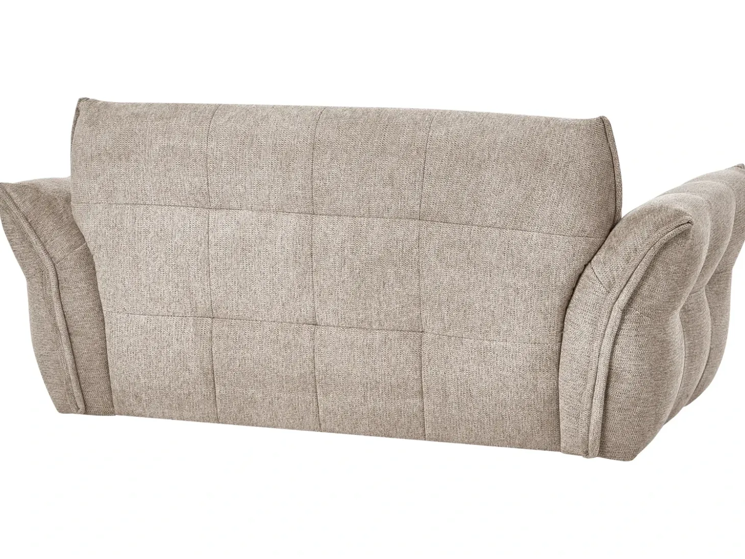 Discount Sofa dla 2 osób HALBA Beżowoszary Sofy Tapicerowane|Sofy Dwuosobowe