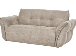Discount Sofa dla 2 osób HALBA Beżowoszary Sofy Tapicerowane|Sofy Dwuosobowe