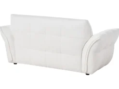 Discount Sofa dla 2 osób HALBA Boucle Biały Sofy Tapicerowane|Sofy Dwuosobowe