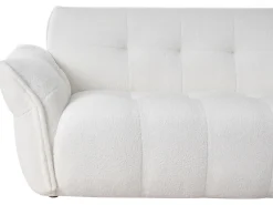 Discount Sofa dla 2 osób HALBA Boucle Biały Sofy Tapicerowane|Sofy Dwuosobowe