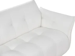 Discount Sofa dla 2 osób HALBA Boucle Biały Sofy Tapicerowane|Sofy Dwuosobowe