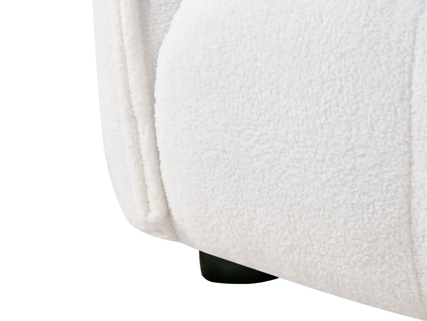 Discount Sofa dla 2 osób HALBA Boucle Biały Sofy Tapicerowane|Sofy Dwuosobowe