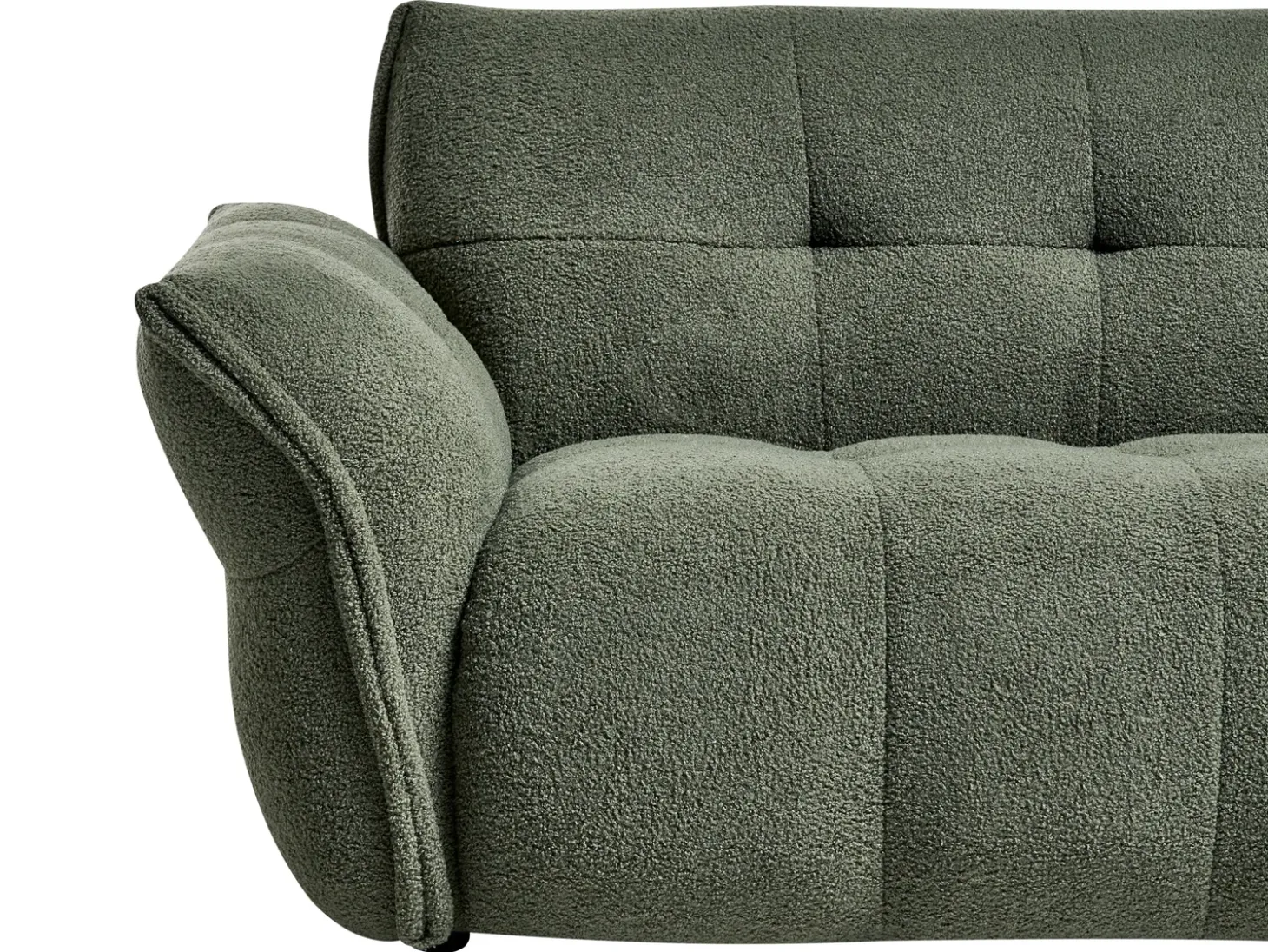 Best Sofa dla 2 osób HALBA Boucle Zielony Sofy Tapicerowane|Sofy Dwuosobowe