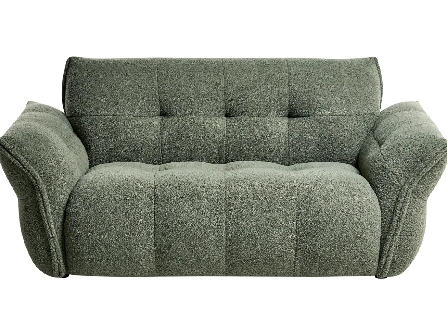 Best Sofa dla 2 osób HALBA Boucle Zielony Sofy Tapicerowane|Sofy Dwuosobowe