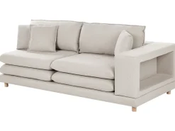 New Sofa dla 2 osób HEDEN Beżowy z otomaną Sofy Tapicerowane|Sofy Dwuosobowe
