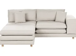 New Sofa dla 2 osób HEDEN Beżowy z otomaną Sofy Tapicerowane|Sofy Dwuosobowe