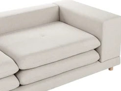 Online Sofa dla 2 osób HEDEN Beżowy Z poduszką Sofy Tapicerowane|Sofy Dwuosobowe
