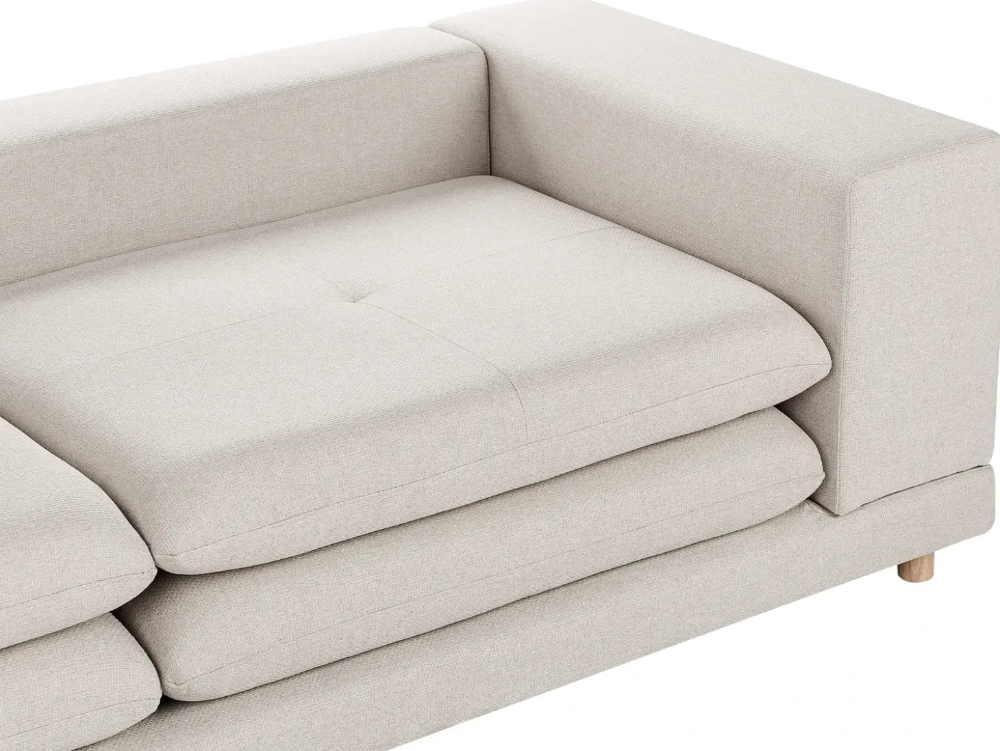 Online Sofa dla 2 osób HEDEN Beżowy Z poduszką Sofy Tapicerowane|Sofy Dwuosobowe