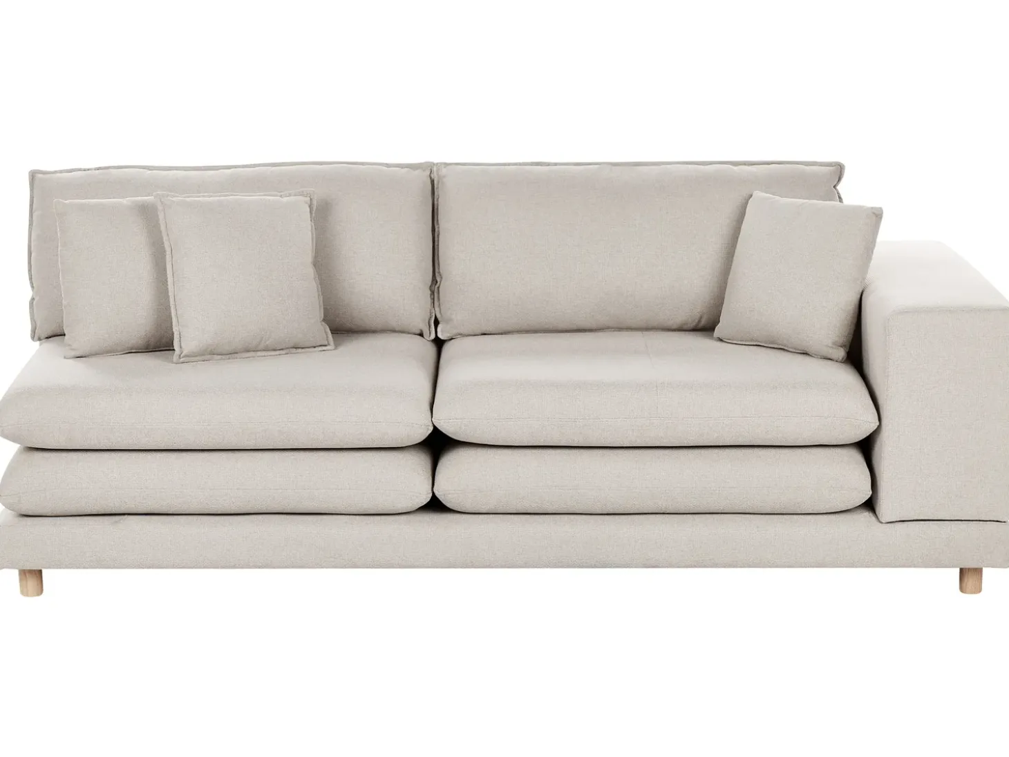 Online Sofa dla 2 osób HEDEN Beżowy Z poduszką Sofy Tapicerowane|Sofy Dwuosobowe