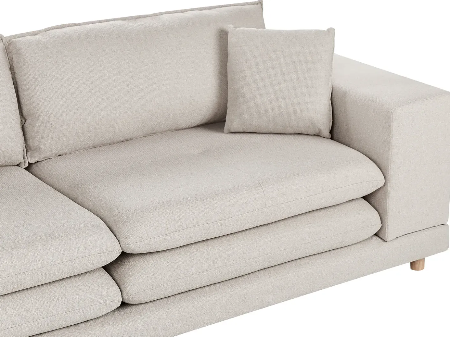 Online Sofa dla 2 osób HEDEN Beżowy Z poduszką Sofy Tapicerowane|Sofy Dwuosobowe
