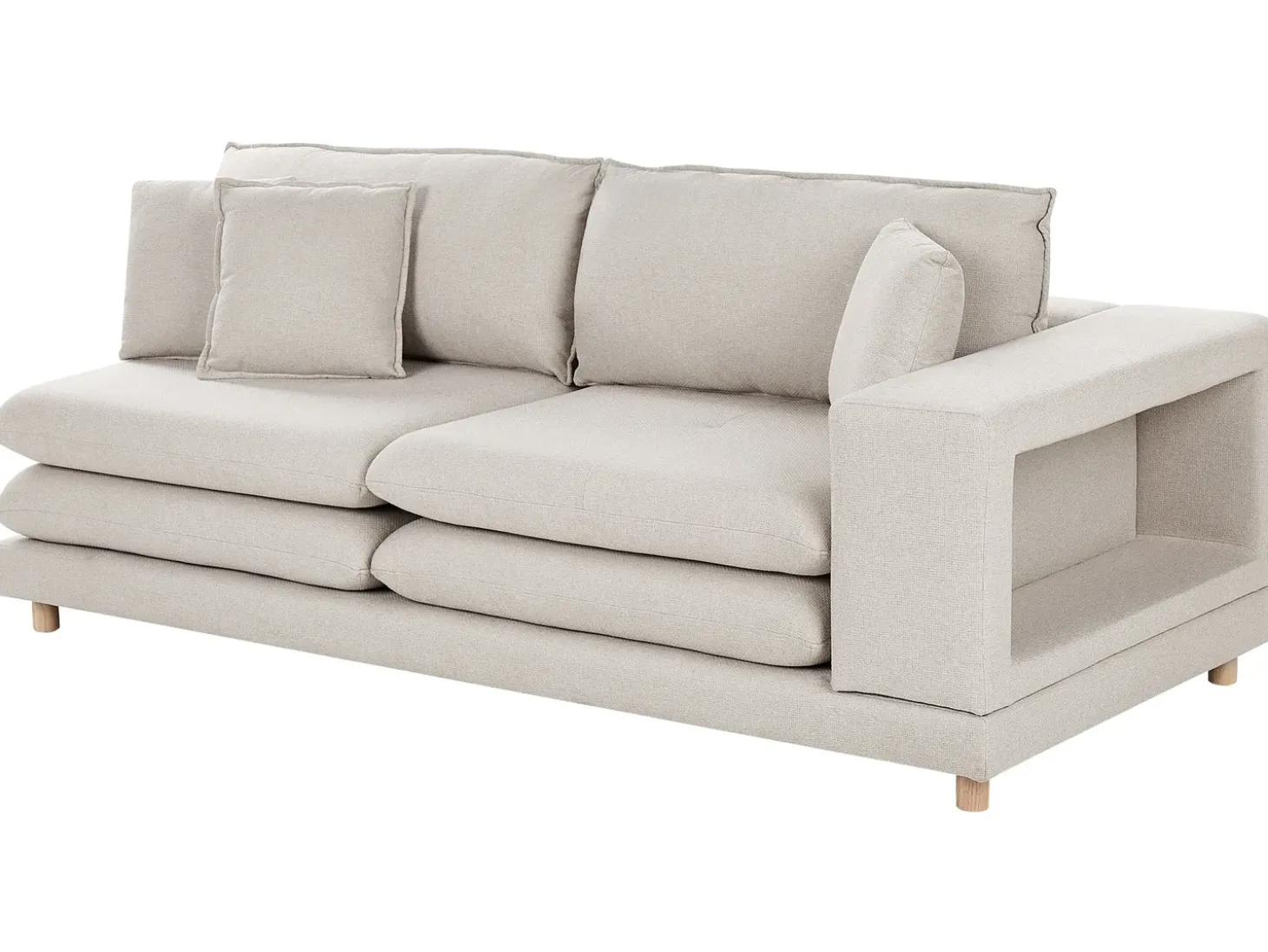 Online Sofa dla 2 osób HEDEN Beżowy Z poduszką Sofy Tapicerowane|Sofy Dwuosobowe