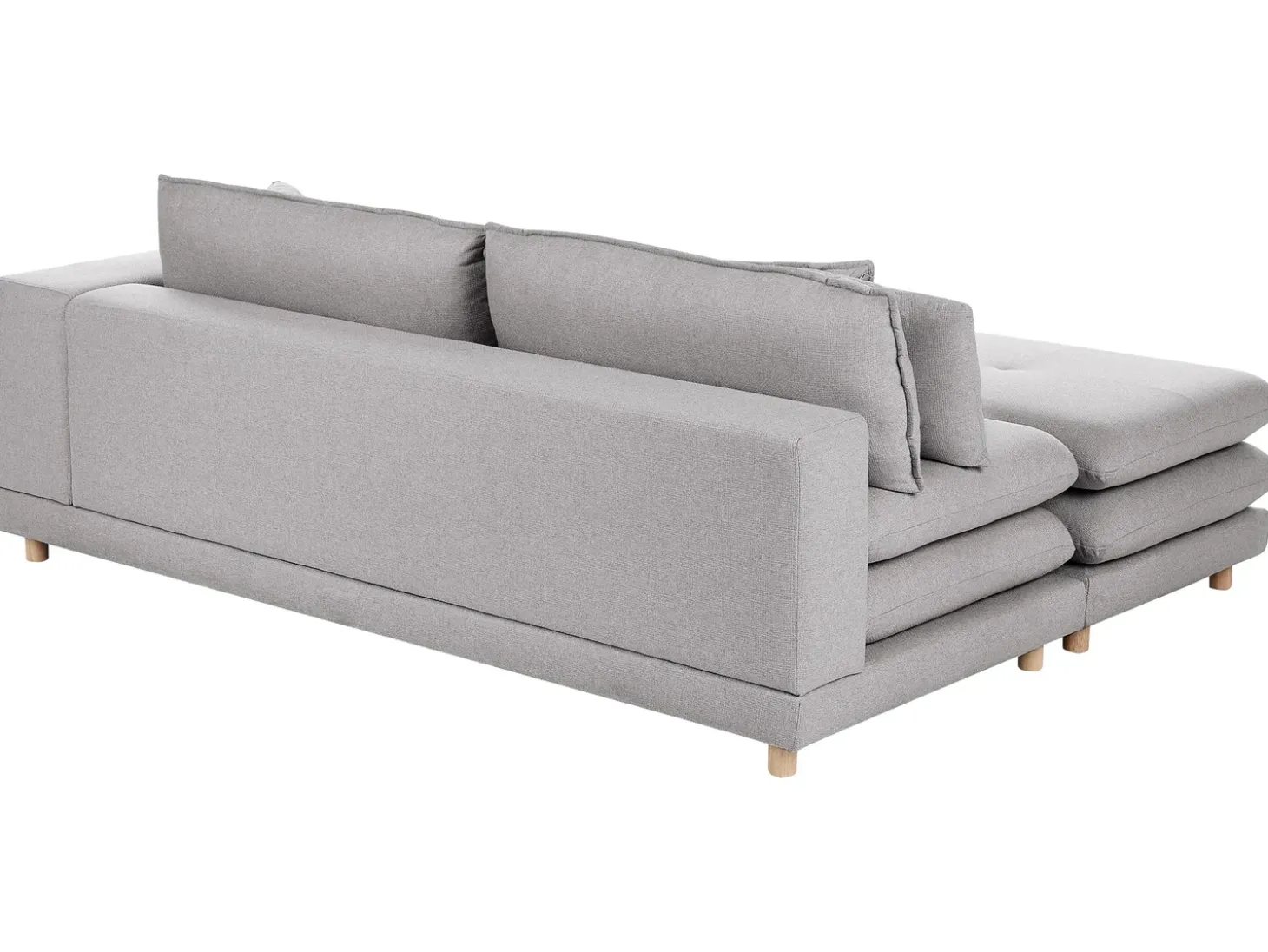 Clearance Sofa dla 2 osób HEDEN Szary z otomaną Sofy Tapicerowane|Sofy Dwuosobowe