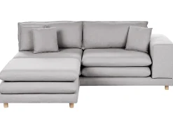 Clearance Sofa dla 2 osób HEDEN Szary z otomaną Sofy Tapicerowane|Sofy Dwuosobowe