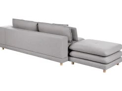 Clearance Sofa dla 2 osób HEDEN Szary z otomaną Sofy Tapicerowane|Sofy Dwuosobowe
