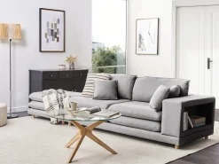 Clearance Sofa dla 2 osób HEDEN Szary z otomaną Sofy Tapicerowane|Sofy Dwuosobowe