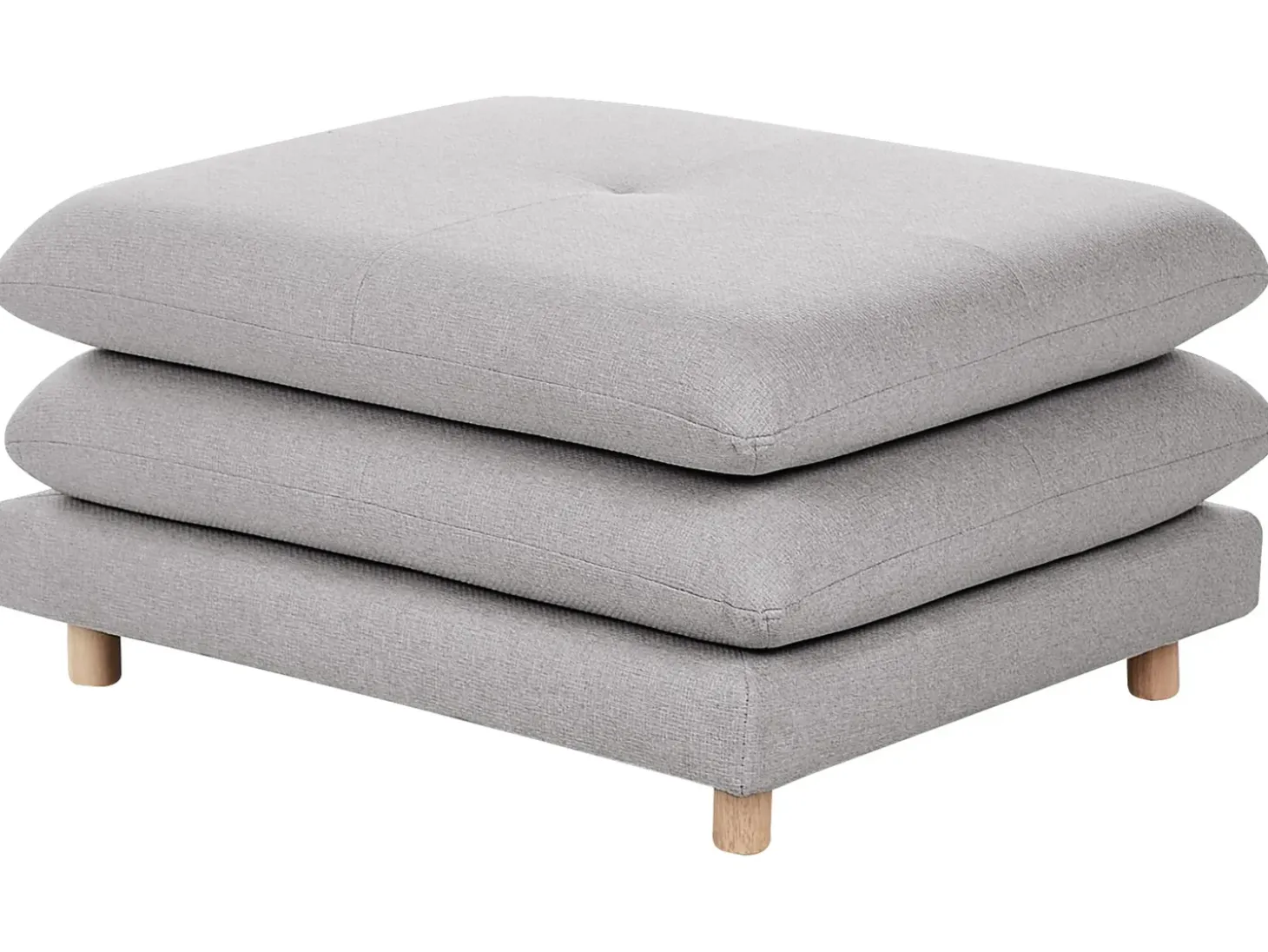 Clearance Sofa dla 2 osób HEDEN Szary z otomaną Sofy Tapicerowane|Sofy Dwuosobowe