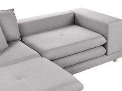 Clearance Sofa dla 2 osób HEDEN Szary z otomaną Sofy Tapicerowane|Sofy Dwuosobowe