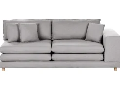 Clearance Sofa dla 2 osób HEDEN Szary z otomaną Sofy Tapicerowane|Sofy Dwuosobowe