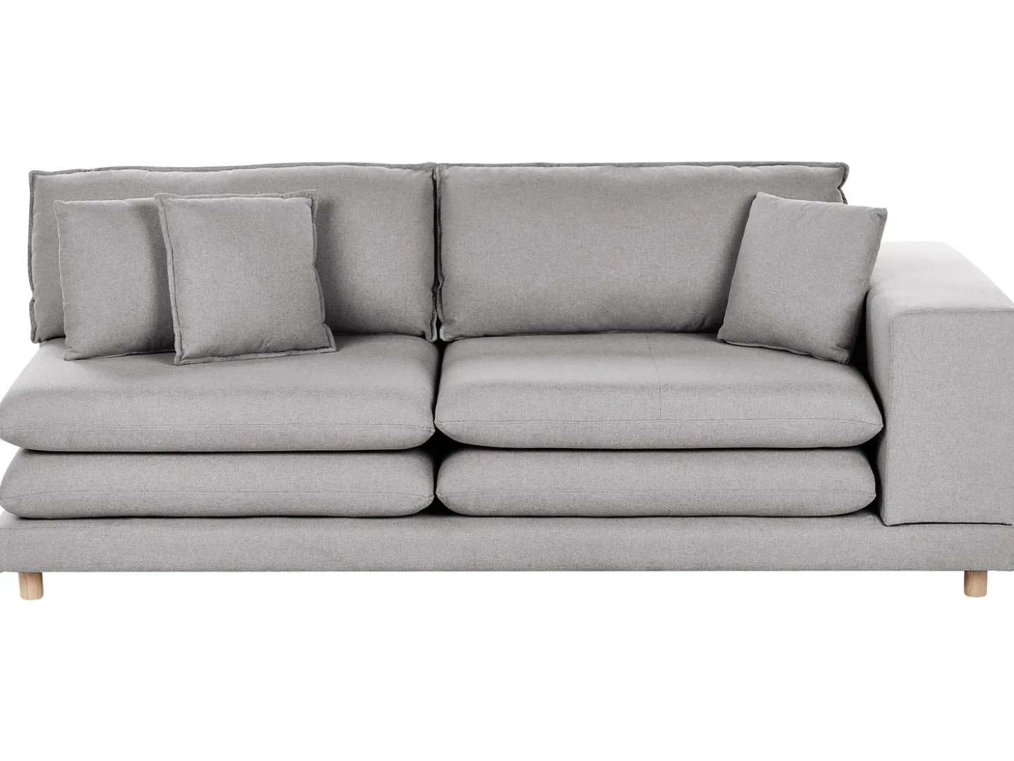 Clearance Sofa dla 2 osób HEDEN Szary z otomaną Sofy Tapicerowane|Sofy Dwuosobowe
