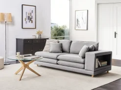 Hot Sofa dla 2 osób HEDEN Szary Z poduszką Sofy Tapicerowane|Sofy Dwuosobowe