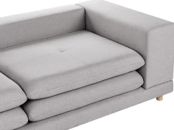 Hot Sofa dla 2 osób HEDEN Szary Z poduszką Sofy Tapicerowane|Sofy Dwuosobowe