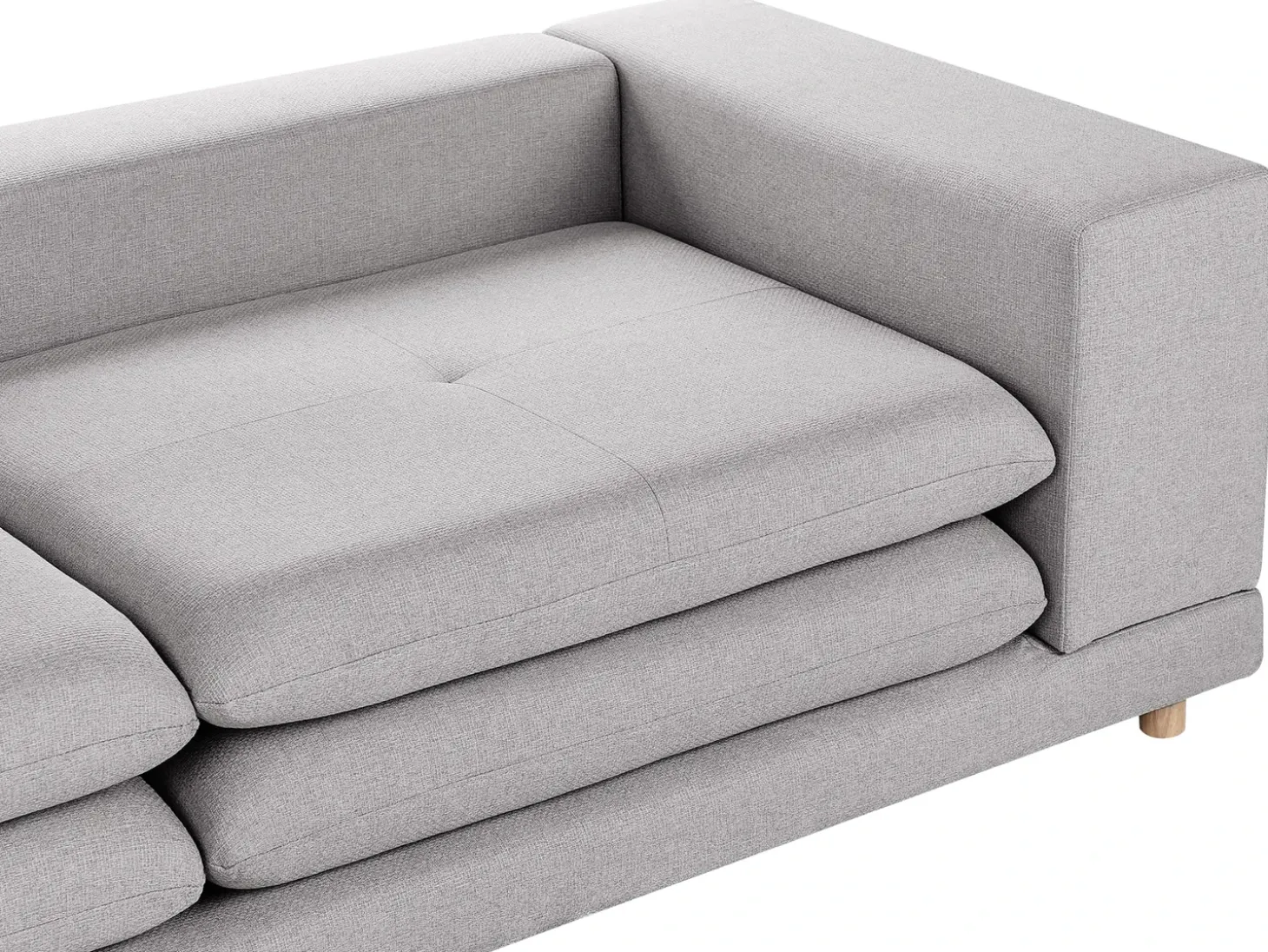 Hot Sofa dla 2 osób HEDEN Szary Z poduszką Sofy Tapicerowane|Sofy Dwuosobowe