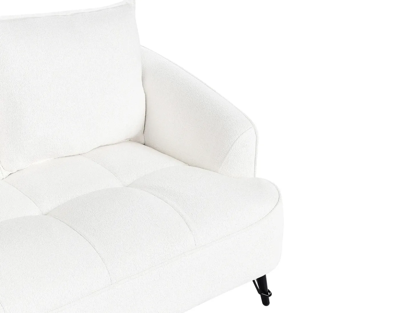 Hot Sofa dla 2 osób HOBRO Boucle Biały Sofy Tapicerowane|Sofy Dwuosobowe