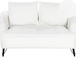 Hot Sofa dla 2 osób HOBRO Boucle Biały Sofy Tapicerowane|Sofy Dwuosobowe