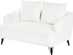 Hot Sofa dla 2 osób HOBRO Boucle Biały Sofy Tapicerowane|Sofy Dwuosobowe