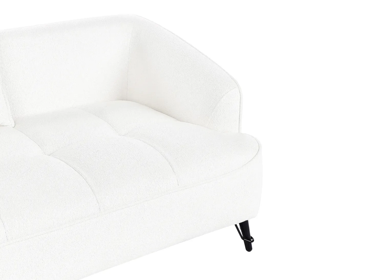 Hot Sofa dla 2 osób HOBRO Boucle Biały Sofy Tapicerowane|Sofy Dwuosobowe