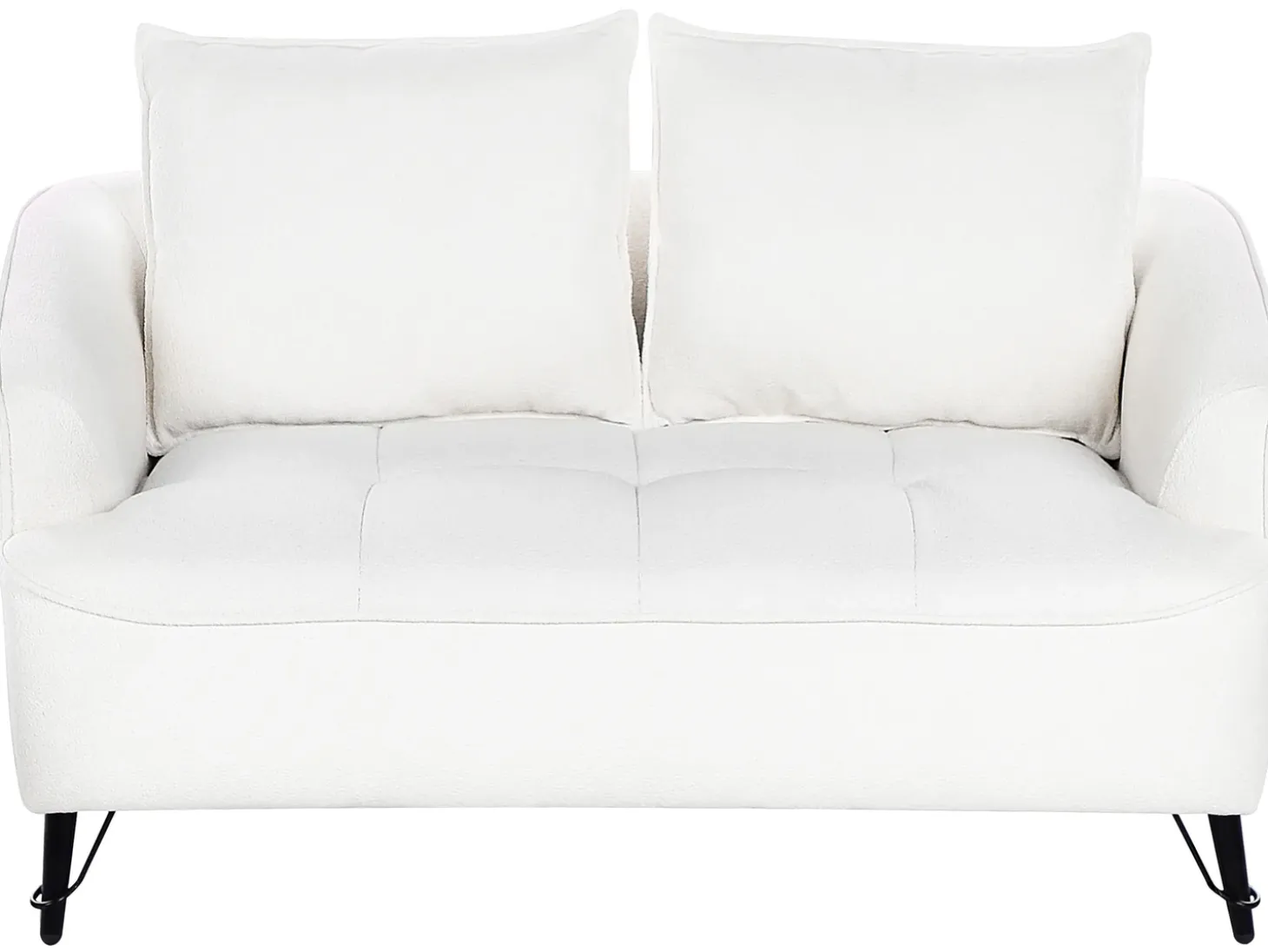 Hot Sofa dla 2 osób HOBRO Boucle Biały Sofy Tapicerowane|Sofy Dwuosobowe