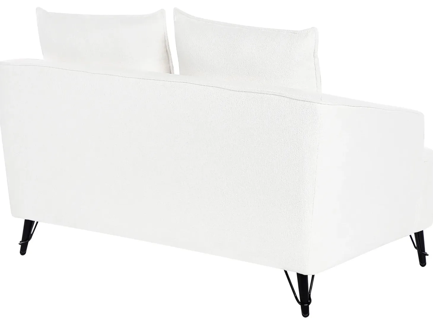 Hot Sofa dla 2 osób HOBRO Boucle Biały Sofy Tapicerowane|Sofy Dwuosobowe