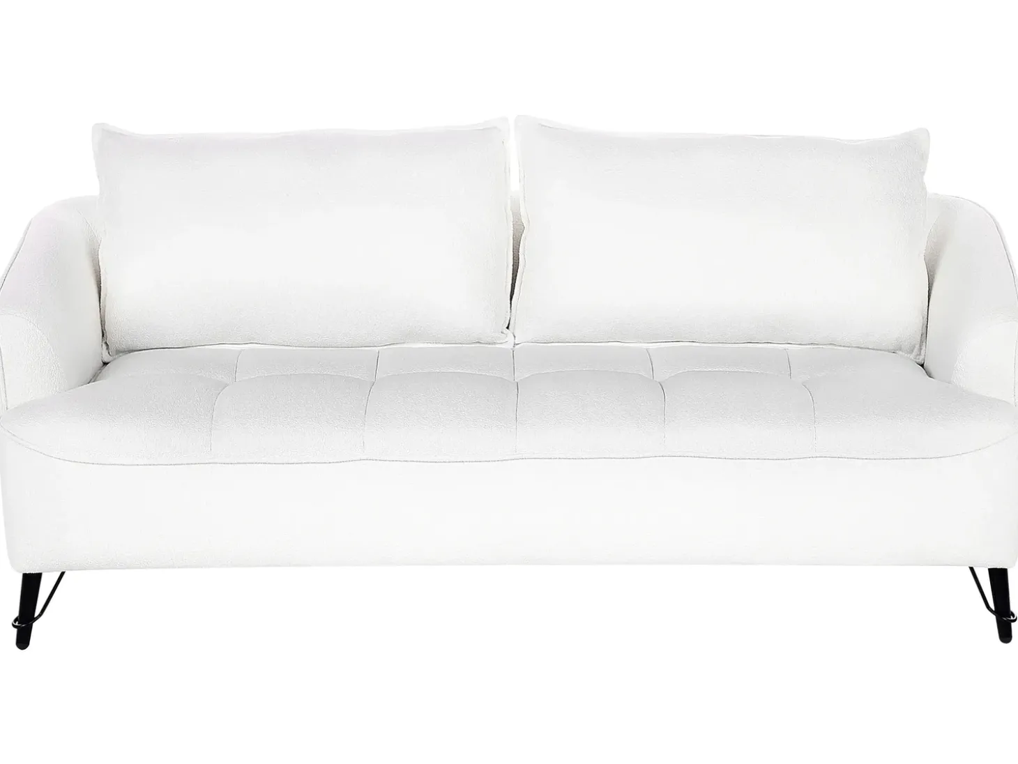 Online Sofa dla 3 osób HOBRO Boucle Biały Sofy Tapicerowane|Kolekcje Sof