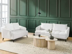 Online Sofa dla 3 osób HOBRO Boucle Biały Sofy Tapicerowane|Kolekcje Sof