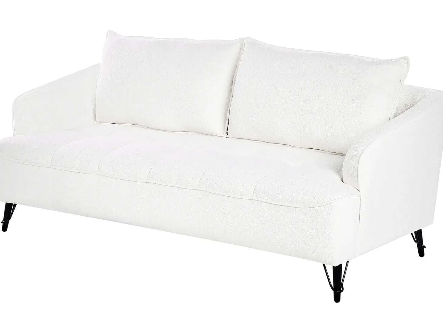 Online Sofa dla 3 osób HOBRO Boucle Biały Sofy Tapicerowane|Kolekcje Sof