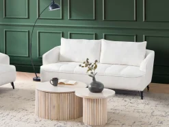 Online Sofa dla 3 osób HOBRO Boucle Biały Sofy Tapicerowane|Kolekcje Sof