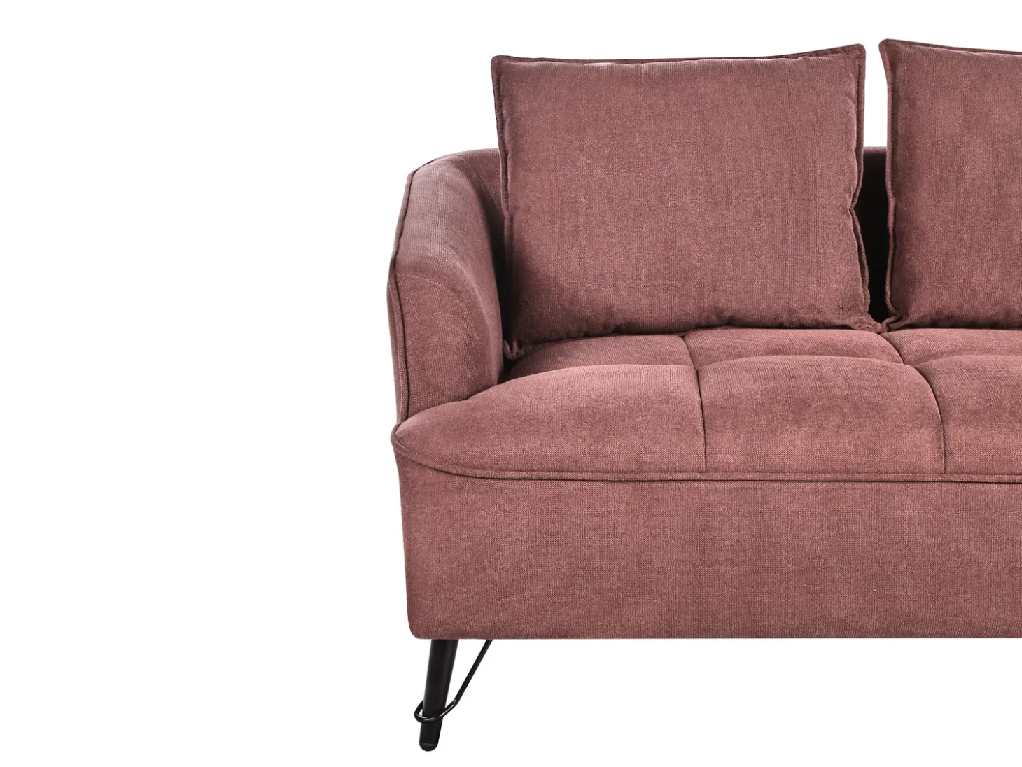 New Sofa dla 2 osób HOBRO Burgundowy Sofy Tapicerowane|Sofy Dwuosobowe