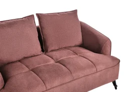 New Sofa dla 2 osób HOBRO Burgundowy Sofy Tapicerowane|Sofy Dwuosobowe