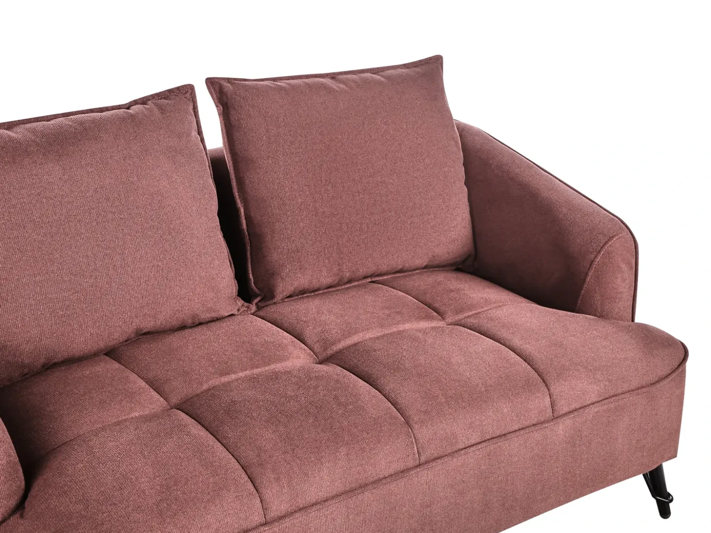 New Sofa dla 2 osób HOBRO Burgundowy Sofy Tapicerowane|Sofy Dwuosobowe